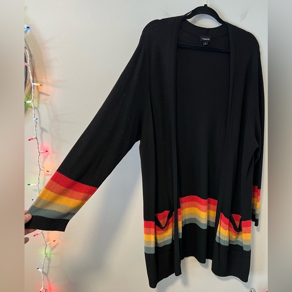 Torrid Rainbow Striped Cardigan - Picture 8 of 10